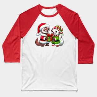 A Very Ferret Christmas Baseball T-Shirt